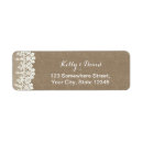 Search for burlap wedding return address labels Country
