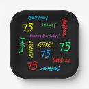 Search for 75th birthday plates Celebration