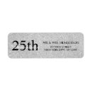 Search for silver anniversary return address labels 25th