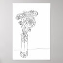 Recherche de dessin trait noir blanc posters Fleurs