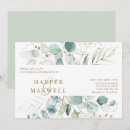 Search for green and gold wedding invitations Greenery