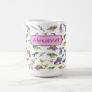 Recherche de dinosaures colorés tasses Nom