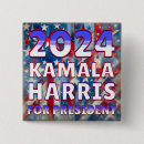 Search for kamala harris buttons Red white and blue