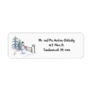 Recherche de snowman return address labels Hiver