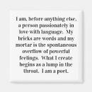 Recherche de poète magnets Écrivain