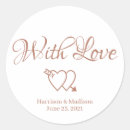 Search for heart wedding stickers Rose gold