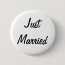 Search for just married buttons Bride