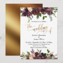 Search for deep red wedding invitations Gold