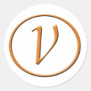 Search for letter v monogram stickers White