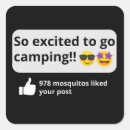 Search for mosquitoes stickers Camping