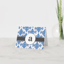 Search for damask note cards Blue