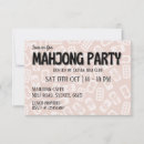 Search for mahjong invitations Pink