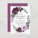 Search for plum bridal shower invitations Purple