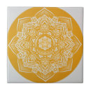 Search for mustard yellow pattern tiles Mandala