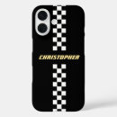 Search for black and white flag iphone cases Racing