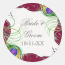 Search for peacock feather wedding stickers Peacocks