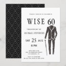 Search for mens formal birthday invitations Black and white