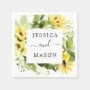 Recherche de sunflower napkins Monogramme