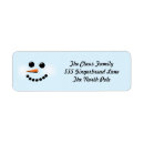 Search for blue snowflake return address labels Snowmen