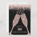 Search for champagne 50th birthday invitations Feminine