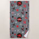 Search for airplane beach towels Red