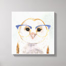 Search for animals with glasses canvas prints Owl