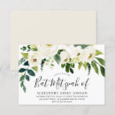 Search for flowers bar bat mitzvah invitations White