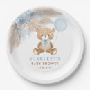Recherche de dusty blue paper plates Mother to be