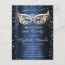 Search for navy blue sweet 16 invitations Diamonds