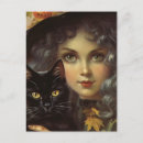 Search for vintage witches postcards Black cat