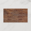 Search for old business cards Wood