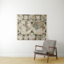 Search for world map tapestries Vintage