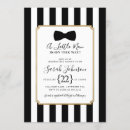 Recherche de moustache baby shower invitations Noir et blanc
