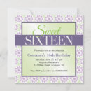Search for lime green sweet 16 invitations Girly