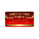 Search for gold scroll return address labels Bridal shower