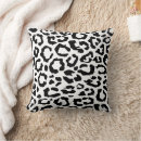 Search for black and white cheetah pillows Leopard pattern