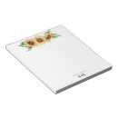 Search for watercolor sunflower notepads Greenery