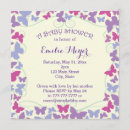Recherche de pourpres baby shower invitations Papillons