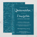Search for teal quinceanera invitations Modern
