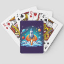Search for space rocket playing cards Moon