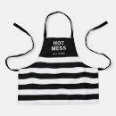 Search for black humor aprons Typography