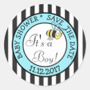 Search for baby shower save the date stickers Black