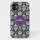 Search for purple damask iphone cases White