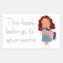 Search for girl with bookplates Unicorn