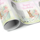 Recherche de lapin heureux papier cadeau Aquarelle