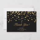 Search for 70th birthday thank you cards Black and gold