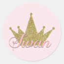 Search for glitter crown stickers Pink