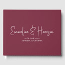 Recherche de burgundy guest books Minimaliste