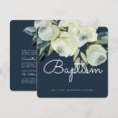 Search for blue flower christening invitations Botanical