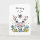 Search for baby pig postcards Thinking of you